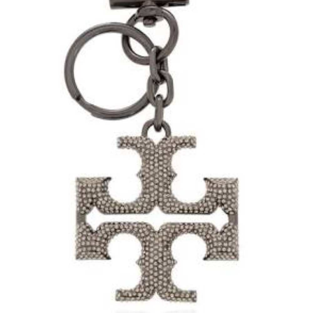 Tory Burch logo pave key fob
